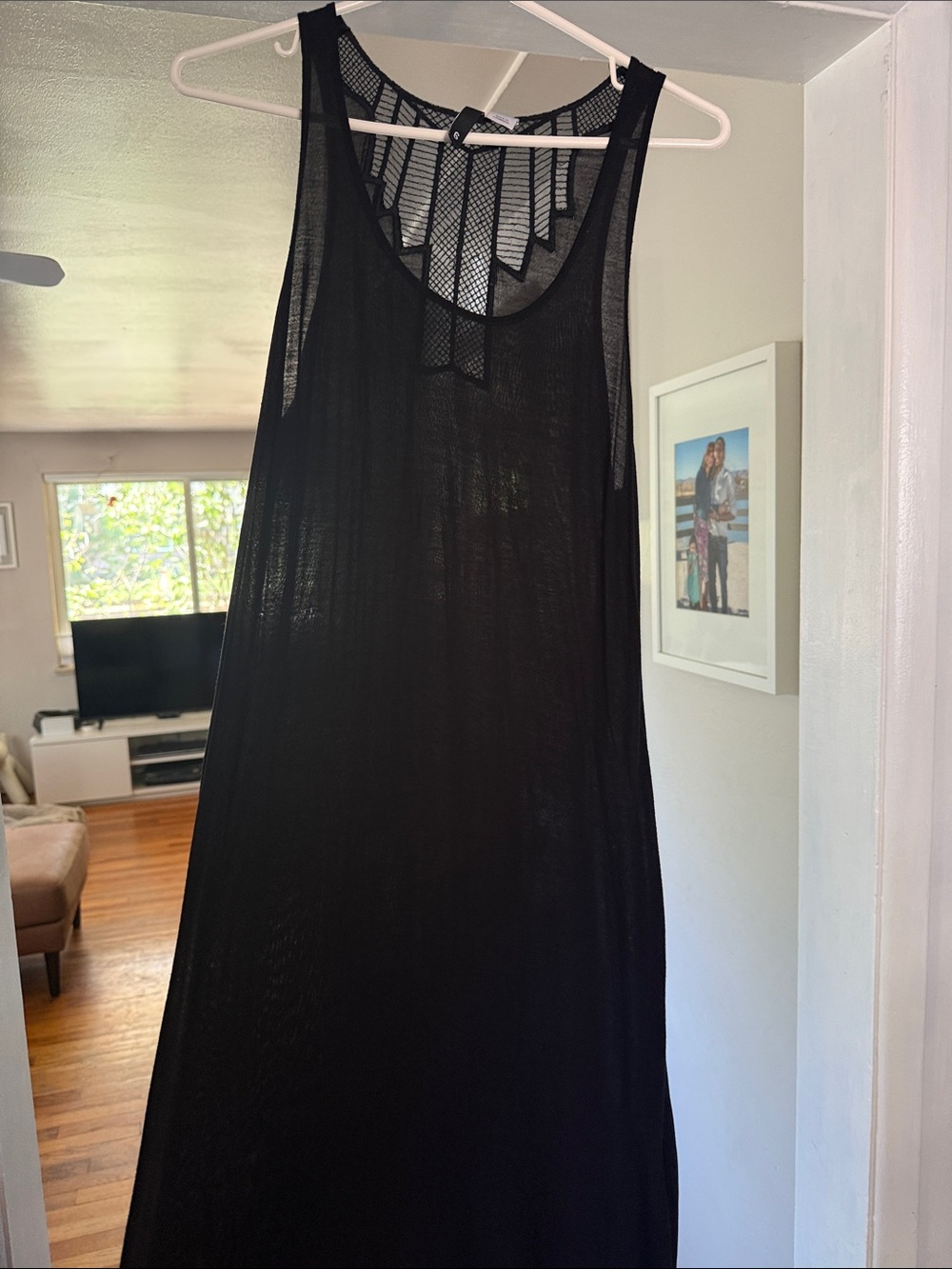 H & M Black Women's sheer Maxi Dress